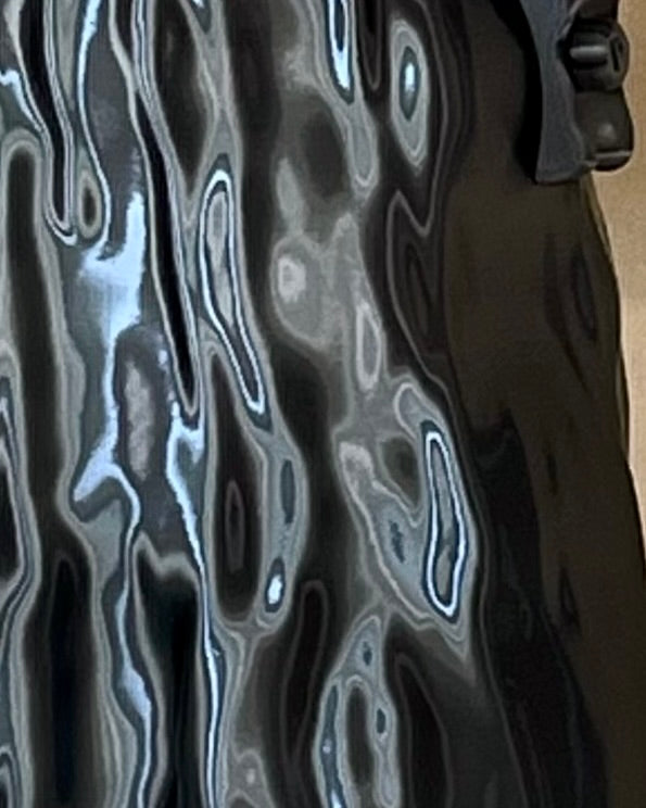PZAEZ STUDIO WAX Graphite sculptural 3D-printed handbag detail