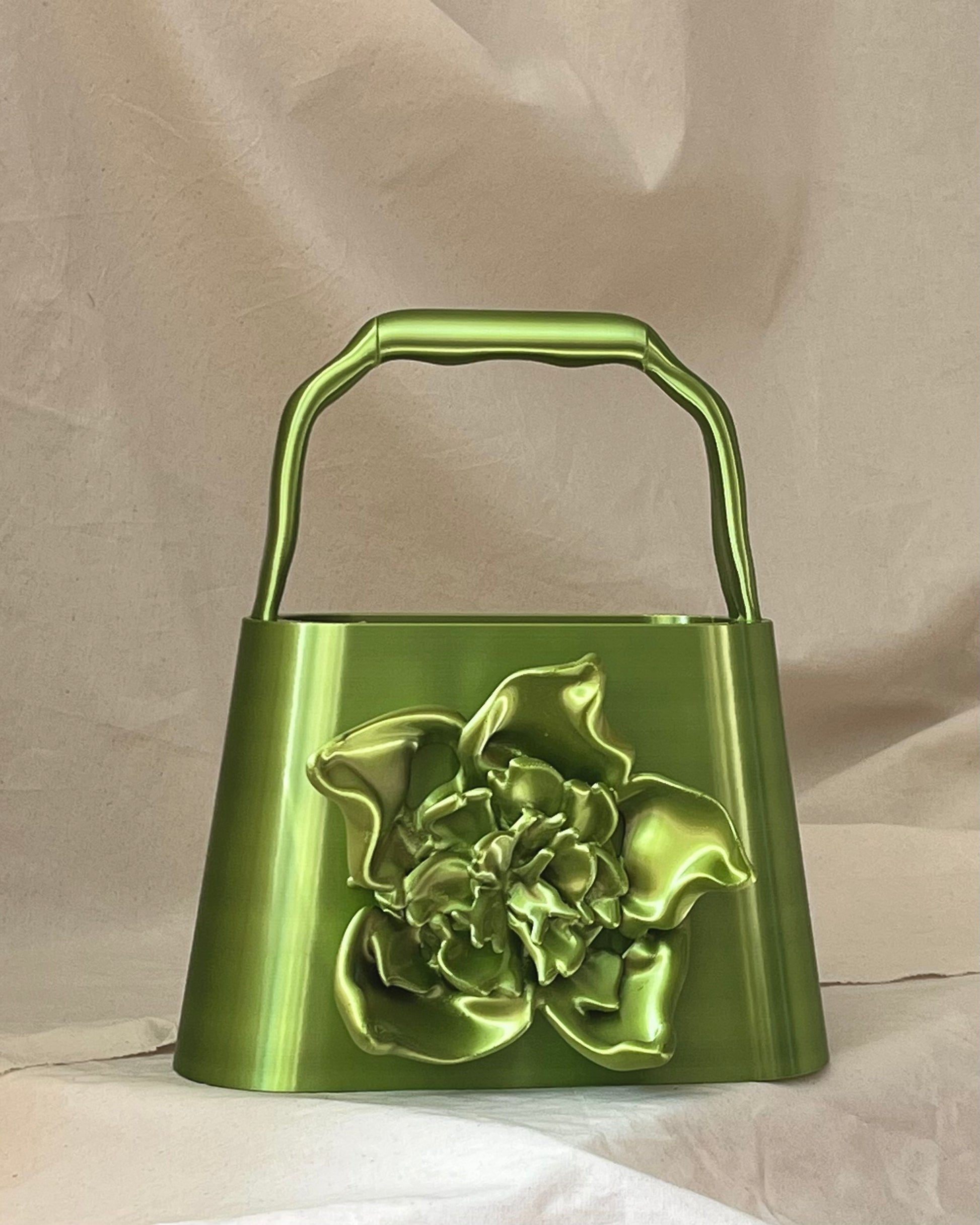 PZAEZ STUDIO BLOOM Acid Fairy sculptural 3D-printed handbag with flower form