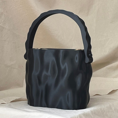 PZAEZ STUDIO MELT Obsidian sculptural 3D-printed handbag