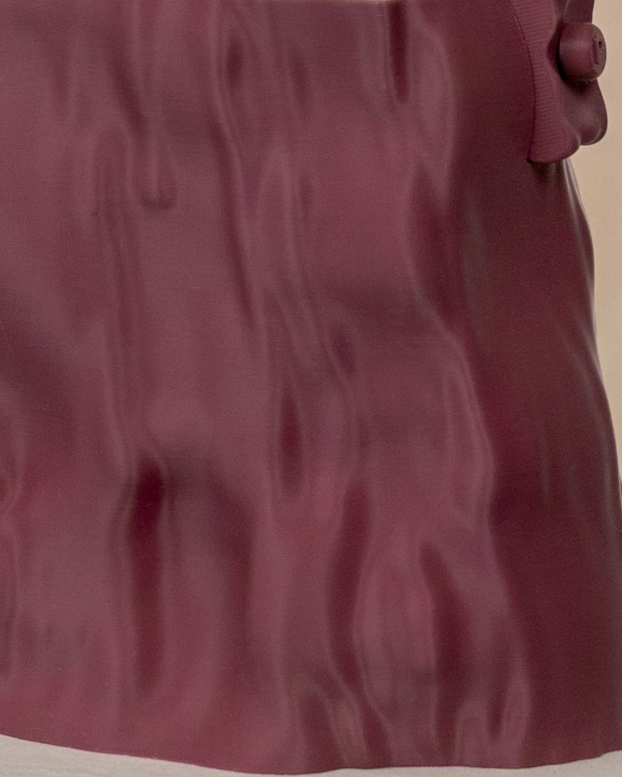 PZAEZ STUDIO WAX Plum sculptural 3D-printed handbag detail

